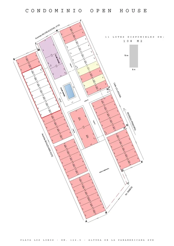 Plano de distribución de lotes